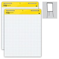 AKTION: Post-it® Flipchart-Papier Super Sticky Meeting Chart kariert 63,5 x 77,5 cm, 30 Blatt, 2 Blöcke von Post-it®