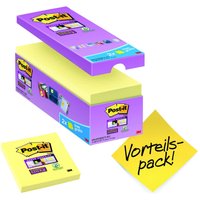 Post-it® Haftnotizen extrastark 654 gelb 14 Blöcke + GRATIS 2 Blöcke von Post-it®
