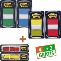 Post-it® Index Haftmarker farbsortiert 4x 50 Streifen + GRATIS 2x Index-Pfeile à 24 von Post-it®