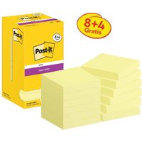 Post-it® Haftnotizen 8+4 Super Sticky gelb 76x76 Gelb von Post-it®