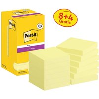 Post-it® Super Sticky Haftnotizen extrastark gelb 8 Blöcke + GRATIS 4 Blöcke von Post-it®