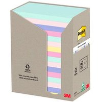 Post-it® Recycling Notes Haftnotizen farbsortiert, 16 Blöcke von Post-it®