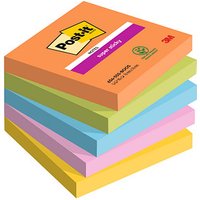 Post-it® Super Sticky Boost Haftnotizen extrastark farbsortiert, 5 Blöcke von Post-it®
