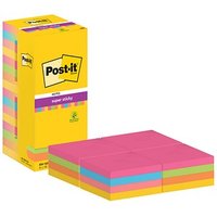 Post-it® Super Sticky Notes Carnival Haftnotizen extrastark farbsortiert, 16 Blöcke von Post-it®