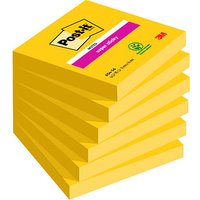 Post-it® Super Sticky Notes Haftnotizen extrastark 654-S6 gelb, 6 Blöcke von Post-it®