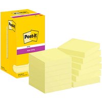 Post-it® Super Sticky Notes Haftnotizen extrastark 65412SY gelb, 12 Blöcke von Post-it®