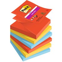 Post-it® Super Sticky Playful Haftnotizen extrastark farbsortiert 6 Blöcke von Post-it®