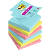 Post-it® Super Sticky Z-Notes Miami Haftnotizen extrastark farbsortiert, 6 Blöcke von Post-it®