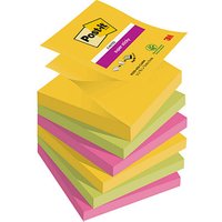 Post-it® Super Sticky Z-Notes Carnival Haftnotizen extrastark R3306SR farbsortiert, 6 Blöcke von Post-it®