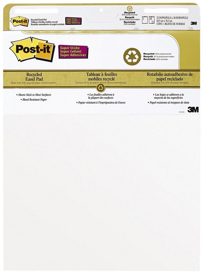 Post-it Super Sticky Schaschlikspieße MC559 Flipchart-Block Meeting Chart - 635 cm x 762 cm blanko 90 g/qm 3 von Post-it Super Sticky