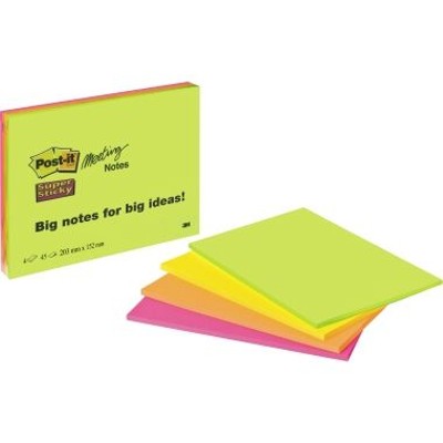 Haftnotiz Super Sticky Meeting Notes 6845-SSP 4er-Pack von Post-it
