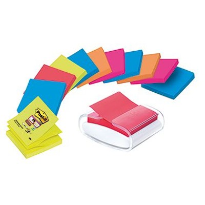 Haftnotizspender PRO-W12N weiß +12xSuper Sticky Z-Notes sort. Haftnotizspender PRO-W12N weiß +12xSuper Sticky Z-Notes sort. von Post-it