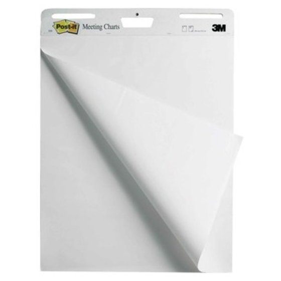 Post-it® - Flipchartblock, blanko, 635 x 775mm, weiß, Pck=2St, MC559, Block à 30 Blatt von Post-it