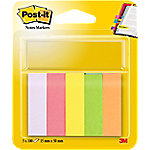 Post-it Haftmarker Rechteckig 1,5 x 5 cm Farbig sortiert Page Marker 5 Stück à 100 Streifen von Post-it