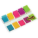 Post-it Index-Haftstreifen Farbig sortiert Blanko 1,19 x 4,32 cm 5 Stück à 20 Streifen von Post-it