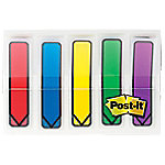 Post-it Index-Haftstreifen Farbig sortiert Blanko 1,19 x 4,32 cm 5 Stück à 20 Streifen von Post-it