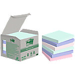 Post-it Recycelte Haftnotizen Sortiert Pastell 76 x 76 mm 100 Blatt 6 Stück von Post-it