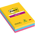 Post-it Rio Haftnotizen 101 x 152 mm Farbig sortiert Rechteckig Liniert 3 Stück à 90 Blatt von Post-it