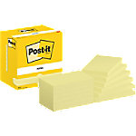 Post-it Sticky Notes Haftnotizen 655-CY 76 x 127 mm 100 Blatt pro Block Gelb 12 Stück von Post-it