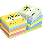 Post-it Energetic Haftnotizen 76 x 76,2 mm Farbig Sortiert Würfel à 100 Blatt 8 + 4 Gratis von Post-it