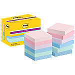 Post-it Super Sticky Haftnotizen 622-12SS-SOUL 47,6 x 47,6 mm 90 Blatt pro Block Blau, Grün, Rosa, Violett Quadratisch Unliniert 12 Stück von Post-it