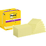 Post-it Super Sticky Haftnotizen 655-12SSCY 76 x 127 mm 90 Blatt pro Block Gelb Rechteckig Unliniert 12 Stück von Post-it