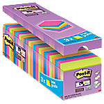 Post-it Super Sticky Notes Haftnotizen 76 x 76 mm Farbig sortiert 90 Blatt Vorteilspack 21 Blöcke + 3 GRATIS von Post-it