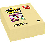Post-it Super Sticky Haftnotizen PEFC zertifiziert 76 x 76 mm Gelb Quadratisch 90 Blatt Vorteilspackung 18 + 6 Gratis von Post-it