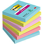 Post-it Cosmic Super Sticky Haftnotizen 76 x 76 mm Farbig Sortiert Quadratisch 6 Stück à 90 Blatt von Post-it