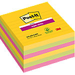 Post-it Rio Haftnotizen 101 x 101 mm Farbig sortiert Quadratisch Liniert 6 Stück à 90 Blatt von Post-it