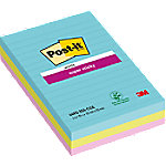 Post-it Miami Haftnotizen 101 x 152 mm Farbig sortiert Rechteckig Liniert 3 Stück à 90 Blatt von Post-it