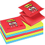 Post-it Bora Bora Super Sticky Haftnotizen 76 x 76 mm Farbig Sortiert Quadratisch 12 Stück à 90 Blatt von Post-it