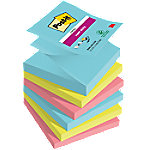 Post-it Miami Super Sticky Haftnotizen 76 x 76 mm Farbig Sortiert Quadratisch 6 Stück à 90 Blatt von Post-it