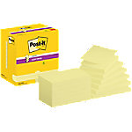 Post-it Super Sticky Z-Notes Haftnotizen R350-12SSCY 76 x 127 mm 90 Blatt pro Block Gelb 12 Stück von Post-it