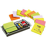 Post-it  Z-Note Haftnotizen 76 x 76 mm Neon Farbig sortiert 12 Blöcke à 100 Blatt + Spender Gratis von Post-it