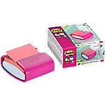 Post-it Z Note Haftnotizspender PRO Fushi Colour mit Super Sticky Z-Notes Pink 90 Blatt von Post-it