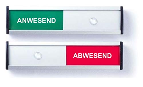 Posta Türschild - ANWESEND - ABWESEND - 125x30mm von Posta