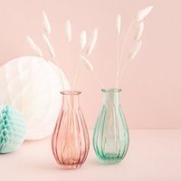 Glasknospen Vase - Rosa Mini Home Dekor Sommer Grün Hochzeit Tischdekoration Outdoor Geburtstag Party von PostboxParty