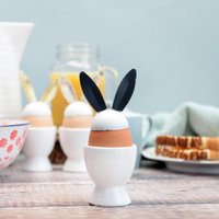 Metal Bunny Egg Topper - Frühstück Zubehör Gekochtes Ei Ohren Kaninchen Gemütlich Ostern Tischdekoration von PostboxParty