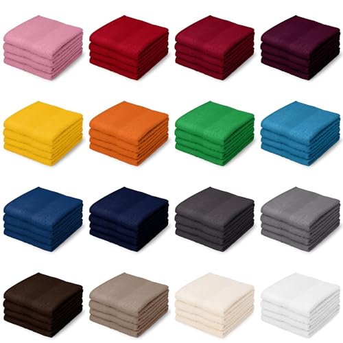 Posteli Handtuch-Set aus Luxus Serie 100% Baumwolle in 8 Größen & 17 Farben verfügbar, Farbe: ANTHRAZIT-GRAU, Größe: 4er Pack 30x30cm - Seiftücher von Posteli