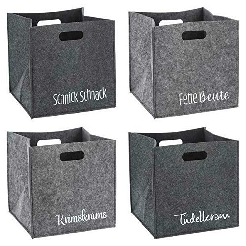 Posten Anker 4 er Pack Aufbewahrungsbox I Ordnungs Box I Staubox I Maritim I Fette Beute I Schnick Schnack I Tüdelkram I Krimskrams I Aufbewahrungs Box von Posten Anker