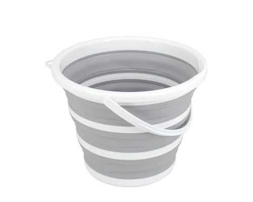 Premium Haushaltseimer XXL 10 Liter - Faltfunktion - Faltbarer Wassereimer - Kunststoffeimer - zum Angeln - Universaleimer - Wasser Eimer - Garten - Haushalt - Reinigung - faltbar von Posten Anker
