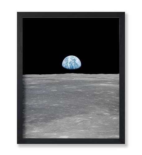 Poster Master Astronomie-Druck – Erde vom Mond – 20,3 x 25,4 cm, ungerahmter Wandkunstdruck – Wanddekoration für Zuhause, Büro, Wohnzimmer – einzigartiges Geschenk für Astronomie, Astrologie, Mondfans von Poster Master