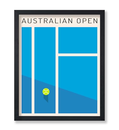 Poster Master Australian Open Poster – Tennisdruck – Sportkunst – Grand Slam Art – Minimal Art – Geschenk für ihn, sie, Sportler & Tennis-Fan – Wanddekoration für Fitnessstudio, Wohnheim oder Büro – von Poster Master