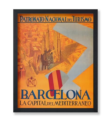 Poster Master Barcelona Spanien Poster – Vintage Reise Wandkunst – Tourismus Poster – 20,3 x 25,4 cm ungerahmt Wandkunst Poster – Tolle Wanddekoration Geschenk für Zuhause, Büro, Wohnzimmer von Poster Master