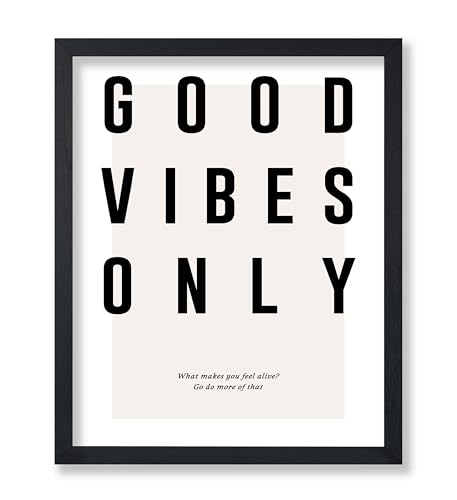 Poster Master Poster "Good Vibes Only", Typografie-Druck, trendige Kunst, moderne Kunst, minimalistische Kunst, Geschenk für Männer und Frauen, inspirierende Wanddekoration für Schlafzimmer, Wohnheim von Poster Master
