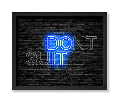 Poster Master Poster "Don't Quit" – Do It Print – Neon-Kunst – trendige Kunst – motivierende Kunst – Geschenk für Männer und Frauen – inspirierende Dekoration für Schlafzimmer, Wohnzimmer, Büro oder von Poster Master