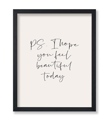 Poster Master Poster "I Hope You Feel Beautiful Today", Motivationsdruck, positive Zitate, Kunst, minimale Kunst, Geschenk für Männer und Frauen, inspirierende Dekoration für Wohnheim oder Wohnzimmer, von Poster Master