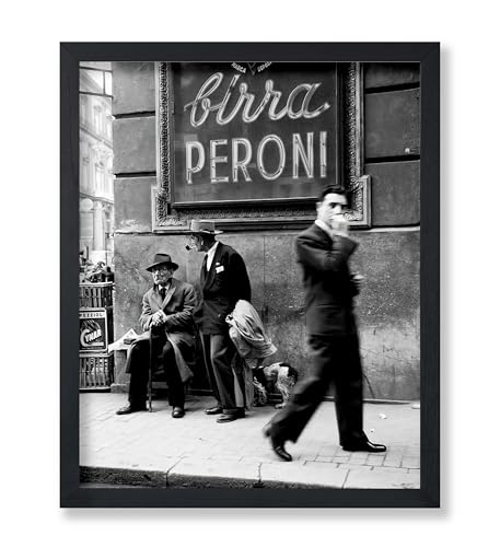 Poster Master Vintage-Fotoposter – Reisedruck – Männer in einer Straße von Napoli, Italien, schwarz & weiß, minimalistisch – 20,3 x 25,4 cm, ungerahmt, Wandkunst, Geschenk für Künstler, Freund – von Poster Master