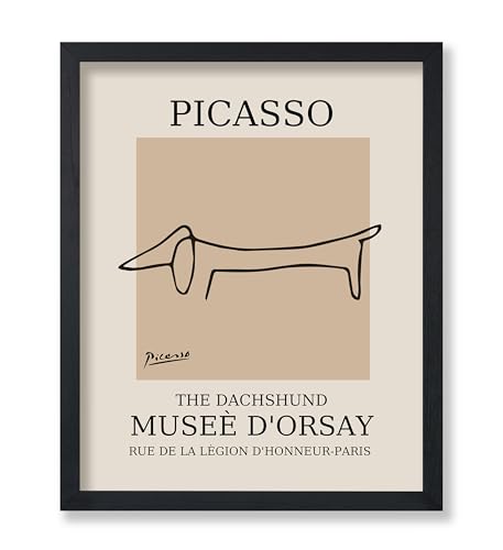 Poster Master Vintage Picasso Poster – Retro Minimalistischer Druck – 20,3 x 25,4 cm ungerahmt Wandkunst – Geschenk für Künstler, Einweihungsfeier – Dackel-Hund, Linienzeichnung, abstrakt – von Poster Master